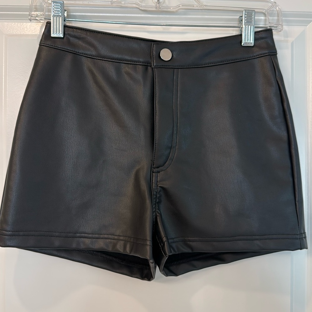 Extra small leather shorts